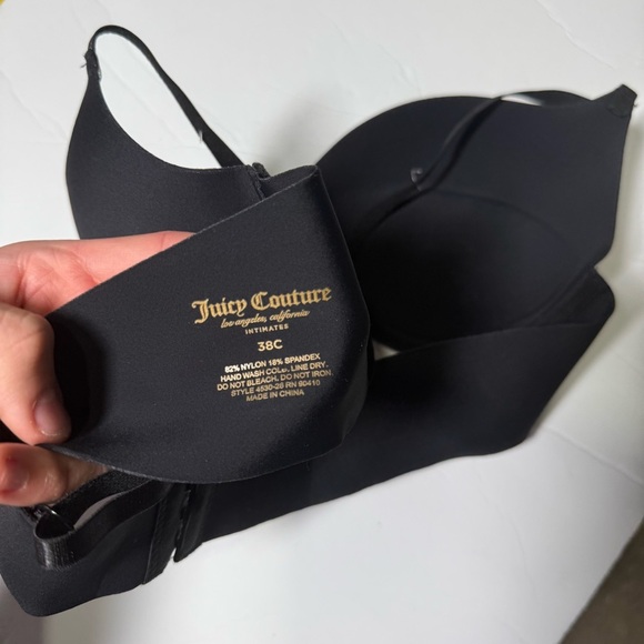 Juicy Couture Black Padded Bra 38C NWOT - Picture 6 of 6